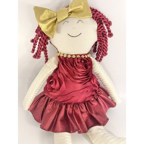 Woof & Poof 2013 Rag Doll Shelf Sitter Red Rosettes Valentines Day - Christmas - Picture 2 of 7